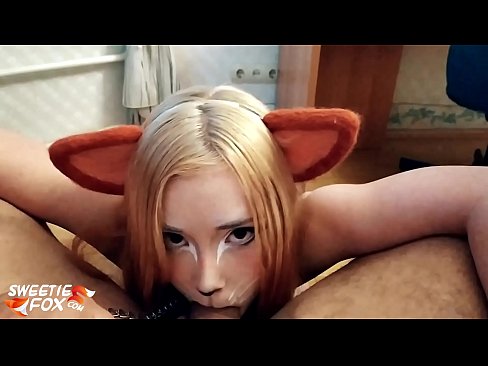❤️ E folo e Kitsune le titi ma le cum i lona gutu Pono faigata ❤